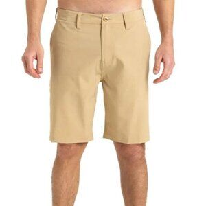 NEW Quiksilver Men's 38 Tan Tech Shorts UV Protection Moisture Wicking